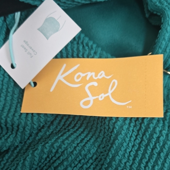 Women's Pucker Square Neck One Piece Swimsuit | Kona Sol | 20 - Picture 9 of 10